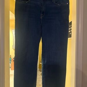 Good American Blue Straight Leg Jeans Classic Denim